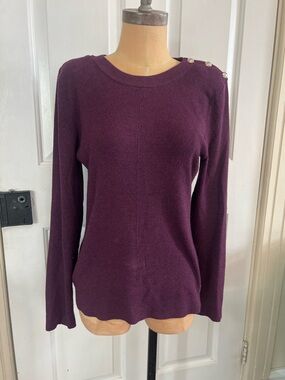 White House Black Market Plum Knit Sweater